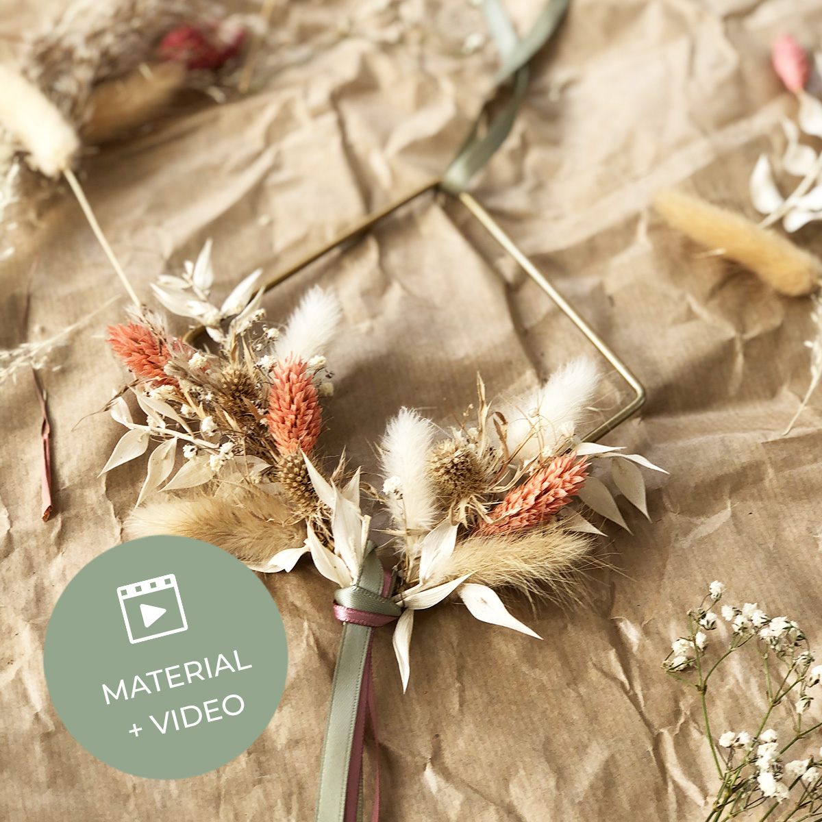 DIY-Paket Wandhänger Raute rose