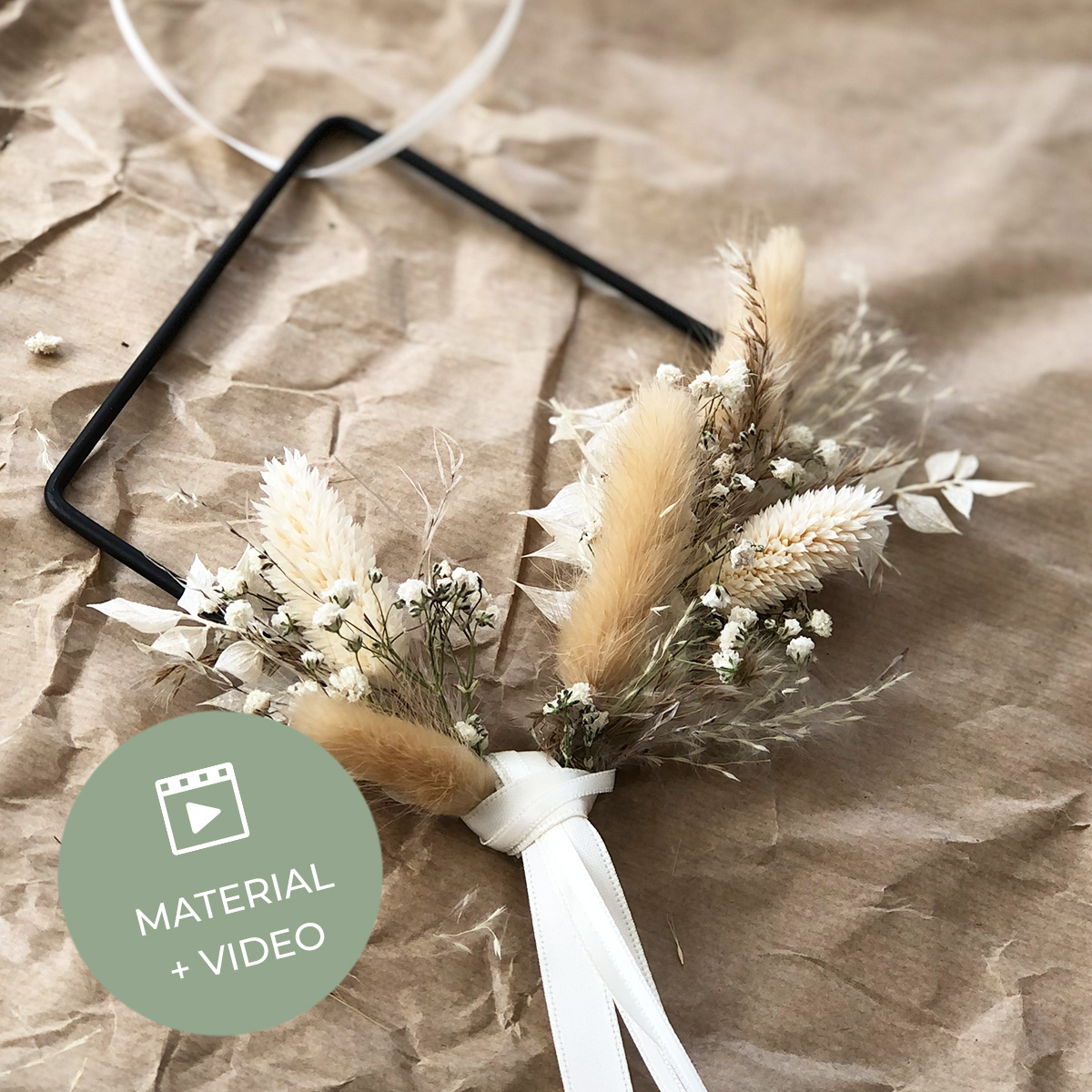 DIY-Paket Wandhänger Raute natur