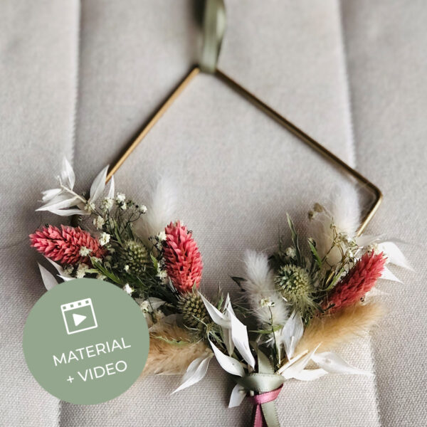 DIY-Paket Wandhänger Raute rose